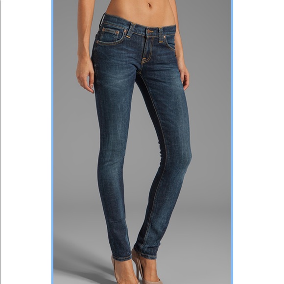 nudie tight long john denim stretch